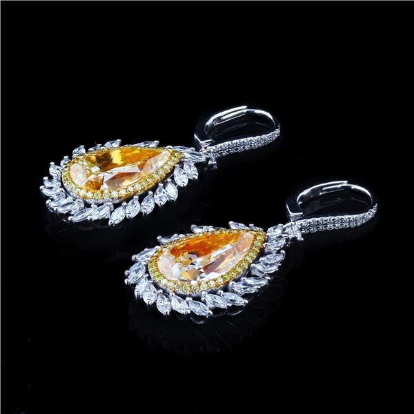 10.59 ctw Yellow Diamond and 2.18 ctw White Diamond 18K Yellow and White Gold Da