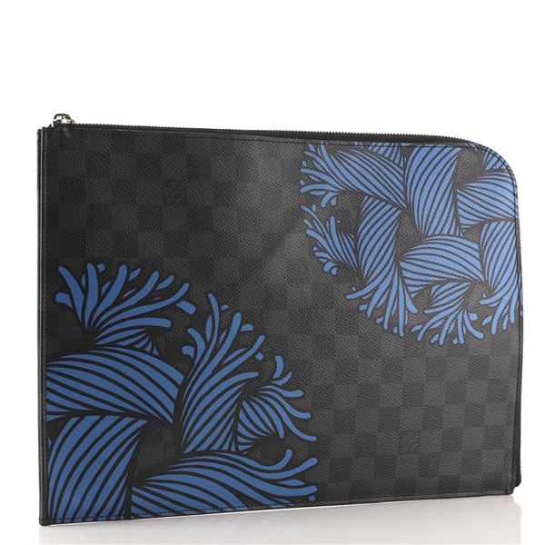 Louis Vuitton Zip Around Pochette Jour Limited Edition Nemeth Damier Graphite GM