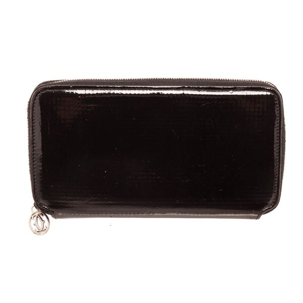Cartier Black Long Zip Wallet