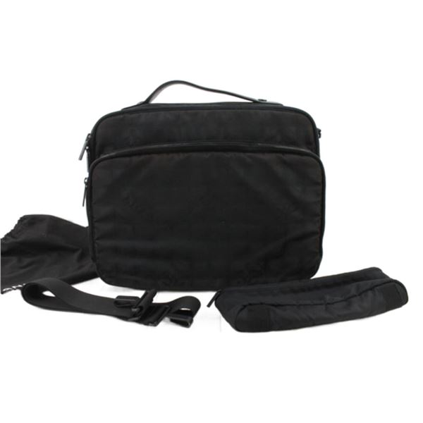 Chanel Black Nylon Travel Line Business Bag