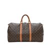 Image 1 : Louis Vuitton Brown Monogram Canvas Leather Keepall 50 cm Duffle Bag Luggage