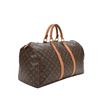 Image 2 : Louis Vuitton Brown Monogram Canvas Leather Keepall 50 cm Duffle Bag Luggage