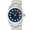 Image 2 : Rolex Womens Midsize 31mm 18K Gold Bezel Blue Diamond Stainless Steel Datejust