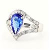 Image 1 : 2.08 ctw Tanzanite and 1.51 ctw Diamond 14K White Gold Ring