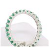 Image 4 : Solid Platinum 1.34 CTW 28 Round Fine Green Emerald Eternity Band Ring