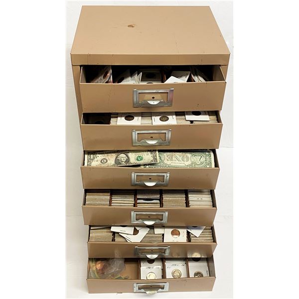 38 lbs Assorted U.S. Coin Treasure Cabinet