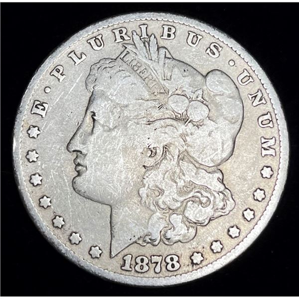 1878 7TF Reverse 1878 Morgan Silver Dollar VF
