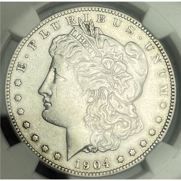 1904-S Morgan Silver Dollar AU Details