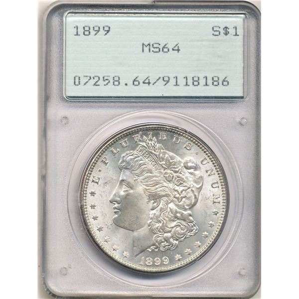 1899 Morgan Silver Dollar OGH PCGS MS64