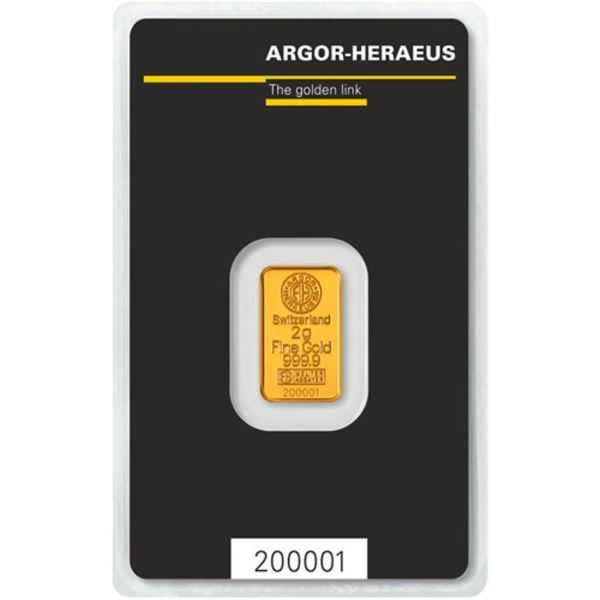 (10) Argor Heraeus Gold 2 Gram Bars