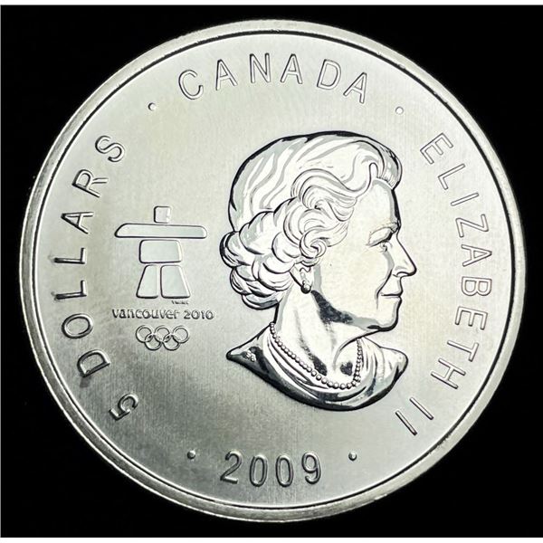 2009 Olympic 1 ozt Canada Maple Leaf .9999 Silver