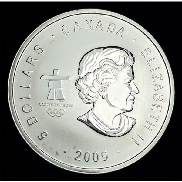 2009 Olympic 1 ozt Canada Maple Leaf .9999 Silver