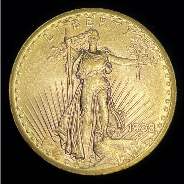 Last Minute! 1908 $20 Saint Gaudens Gold MS65+