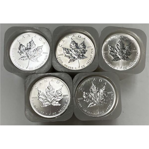 (100) 2006 Canada Maple Leaf 1 ozt .9999 Silver Roll