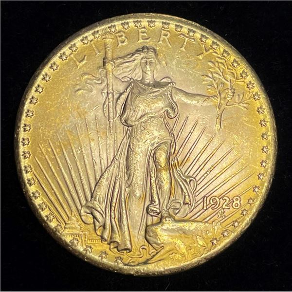 Last Minute! 1928 $20 Saint Gaudens Gold MS63