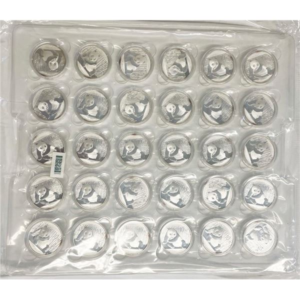 (30) 2015 Panda 1 ozt .999 Silver