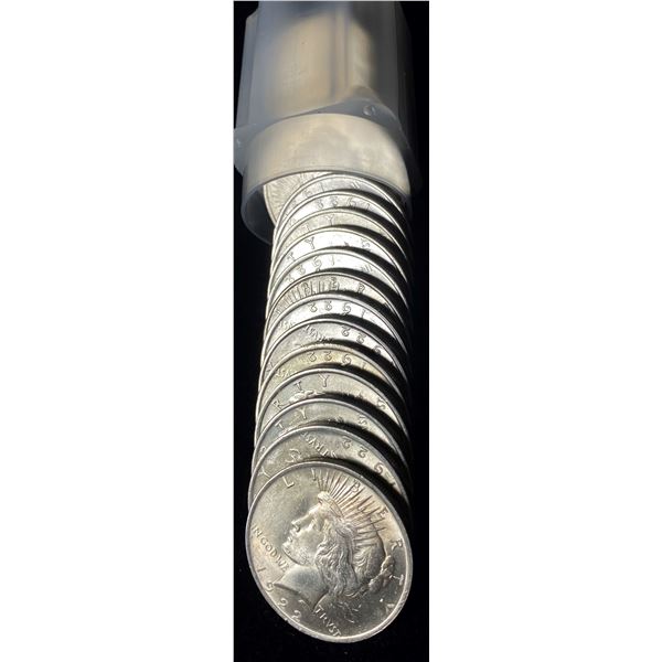 Spectacular MS63++ Roll (20) 1922 Peace Silver Dollars