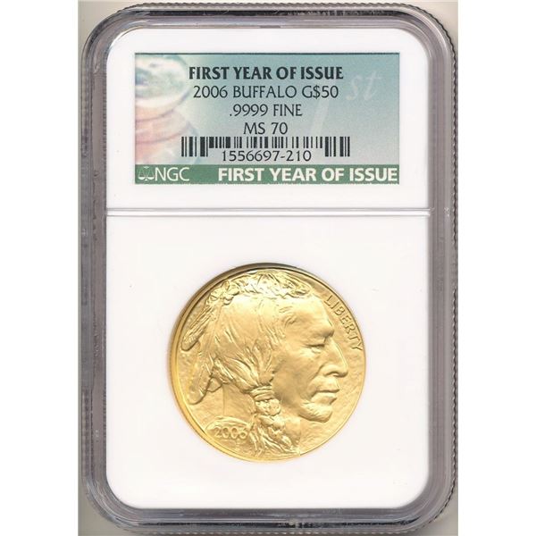 Last Min! Special Label 2006 1ozt Buffalo Gold NGC MS70