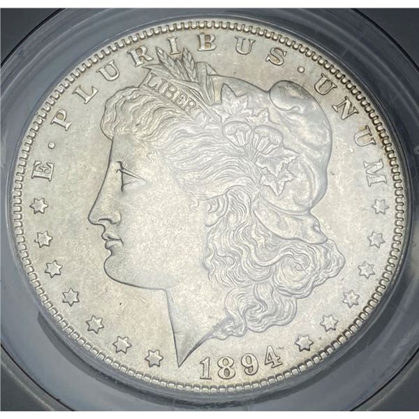 Last Min! 1894-S Morgan Silver Dollar ANACS AU58