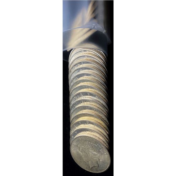 Spectacular MS63++ Roll (20) 1923 Peace Silver Dollars