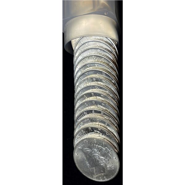 Spectacular MS63++ Roll (20) 1922 Peace Silver Dollars