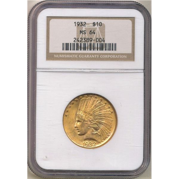 Last Minute! 1932 $10 Gold Indian NGC MS64