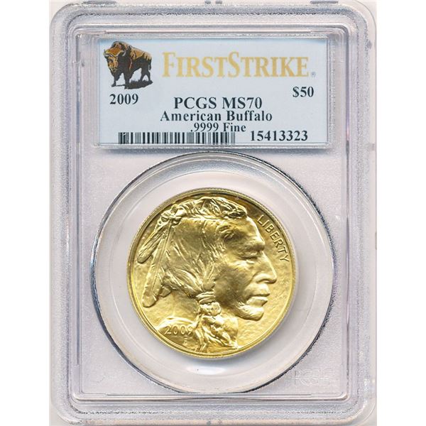 Last Min! 2009 1oz Gold Buffalo PCGS Black Diamond MS70
