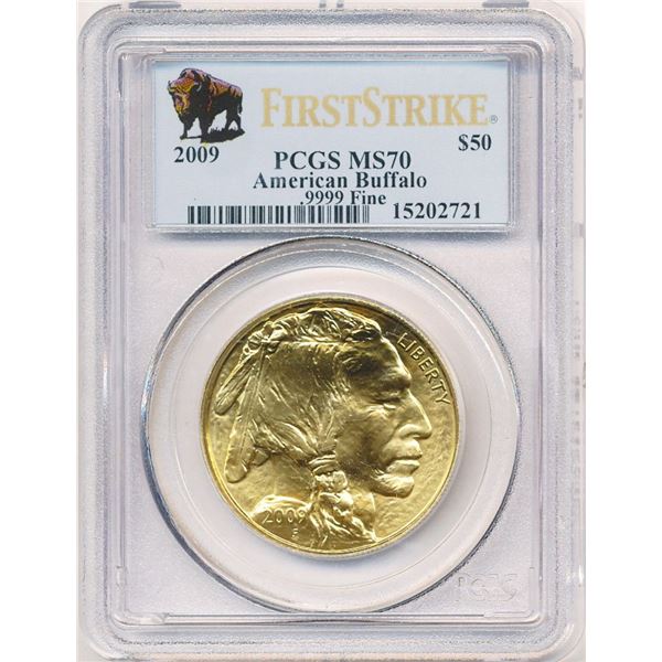 Last Min! 2009 1oz Gold Buffalo PCGS Black Diamond MS70
