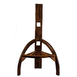 Rustic wagon wheel chair