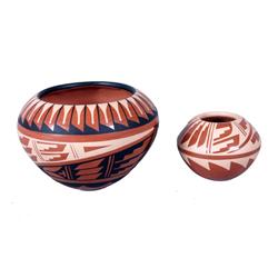 Collection of 2 Native American Jemez Pots