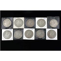 Collection of 10 Morgan Silver Dollars