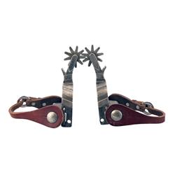 Pair of Crockett Spurs with leather straps
