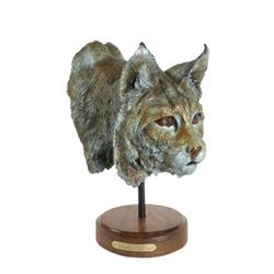 Colorized Bronze entitled: "Bobcat"
