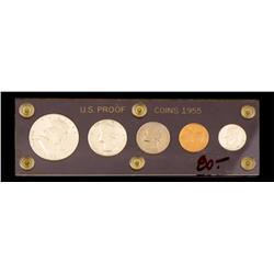 1955 Us 5 coin proof set