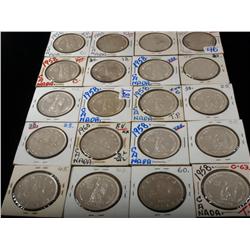 20 Canadian Silver Dollars
