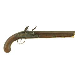 Flintlock Pistol, 9 7/8" Steel Barrel