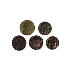 5 Joe Neil Beeler bronze medallions