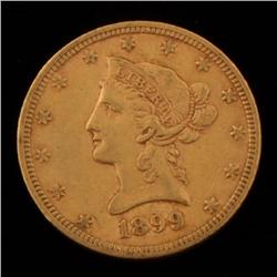1899 $10 Gold Liberty XF-AU