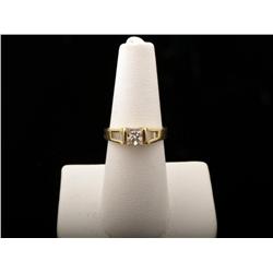 Retro 14K Yellow Gold Ladies Diamond Ring