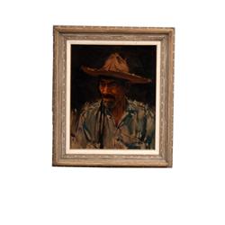Original oil on board by Clarence McGrath