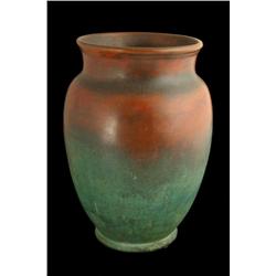 Rare green and bronze Clewell pottery vase