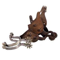 Silver mounted stainless "Crockett" spurs