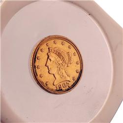 US 1907 $2 1/2 Liberty Gold Piece AU+