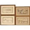 Image 1 : Collection of 4 etchings by E W
