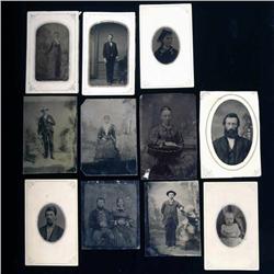Collection of 11 tin types