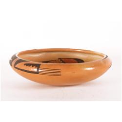 Excellent hand painted terra cotta Hopi pot