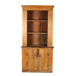 Rustic kitchen 3 shelved open cupboard