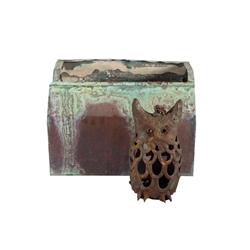 Arts & crafts era copper planter box and
