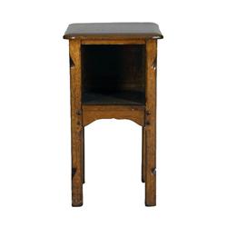 Arts & Crafts era oak telephone stand