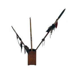 Two contemporary Native American spears